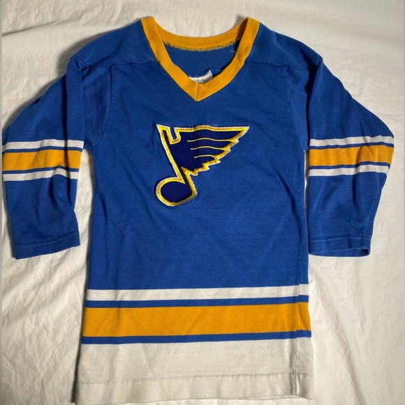 VINTAGE St. Louis Blues Collectible Jersey - appliqué logo, knit, long sleeve S - Picture 3 of 11